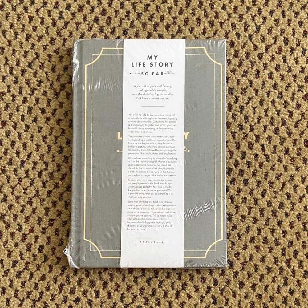 Gray Journal with Gold Accents
